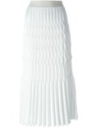 Barbara Casasola Honeycomb Pleated Midi Skirt