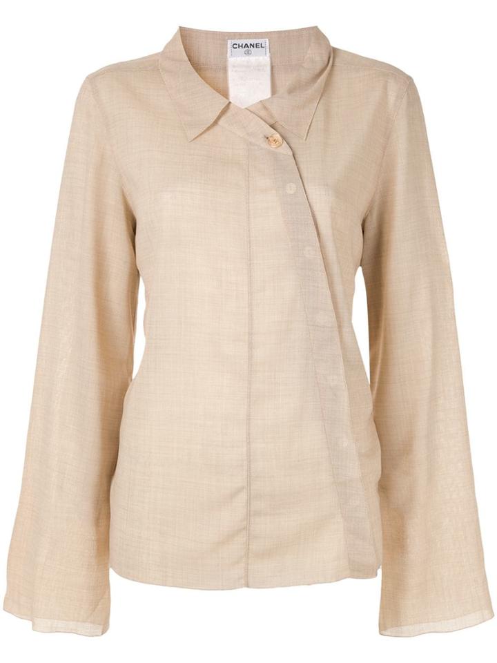 Chanel Vintage Chanel Vintage Cc Logos Long Sleeve Shirts - White