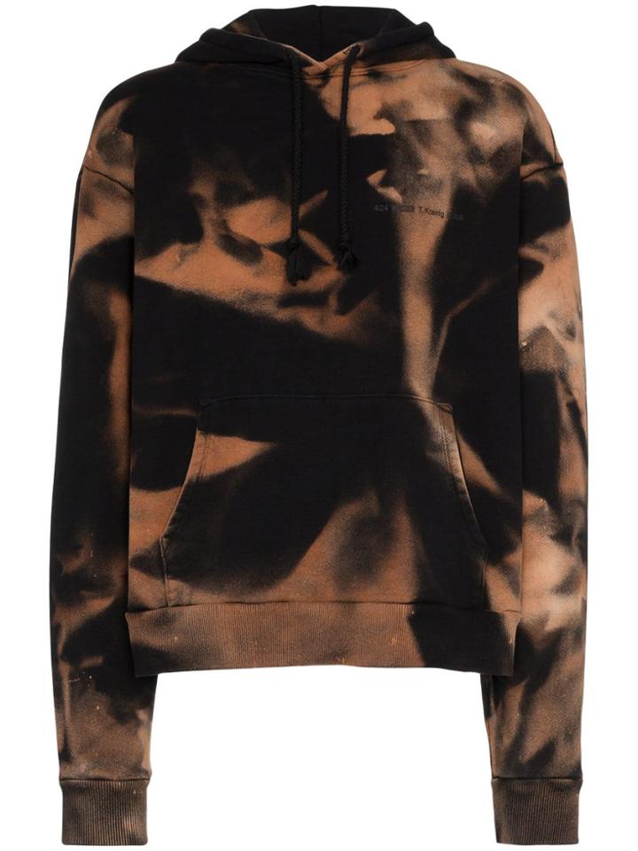 424 X Armes Bleach Cotton Hoodie - Black