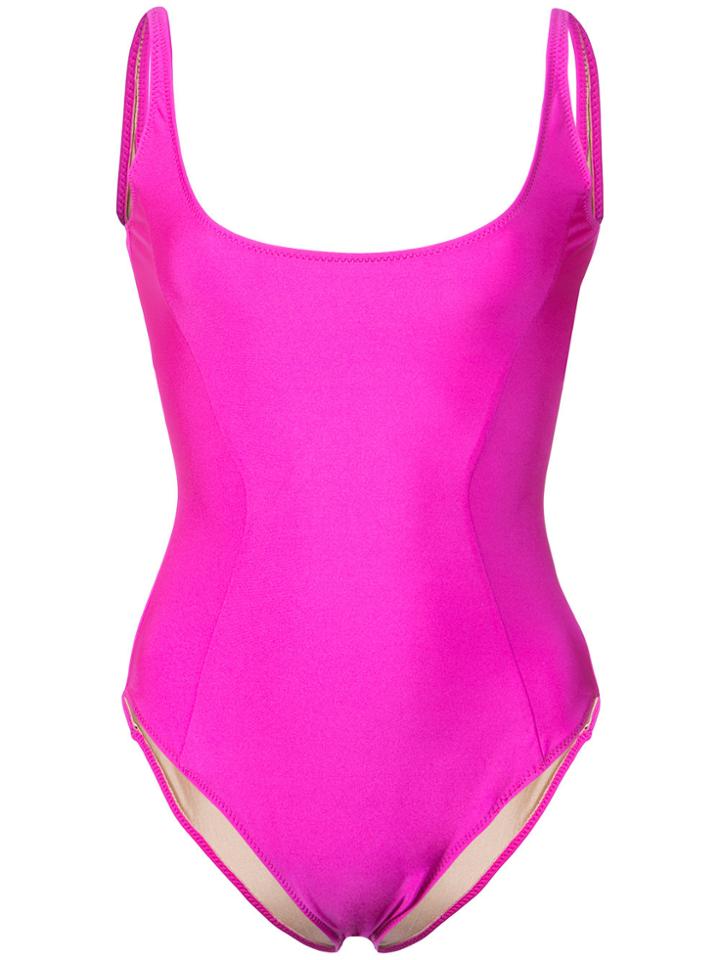 Fleur Du Mal Scoop Neck Swimsuit - Pink & Purple