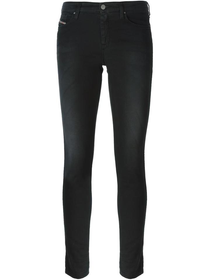 Diesel Doris Jeans, Women's, Size: 24, Black, Cotton/polyester/spandex/elastane