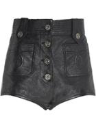 Miu Miu Nappa Leather Trousers - Black