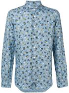 Dell'oglio Floral Pattern Shirt - Blue