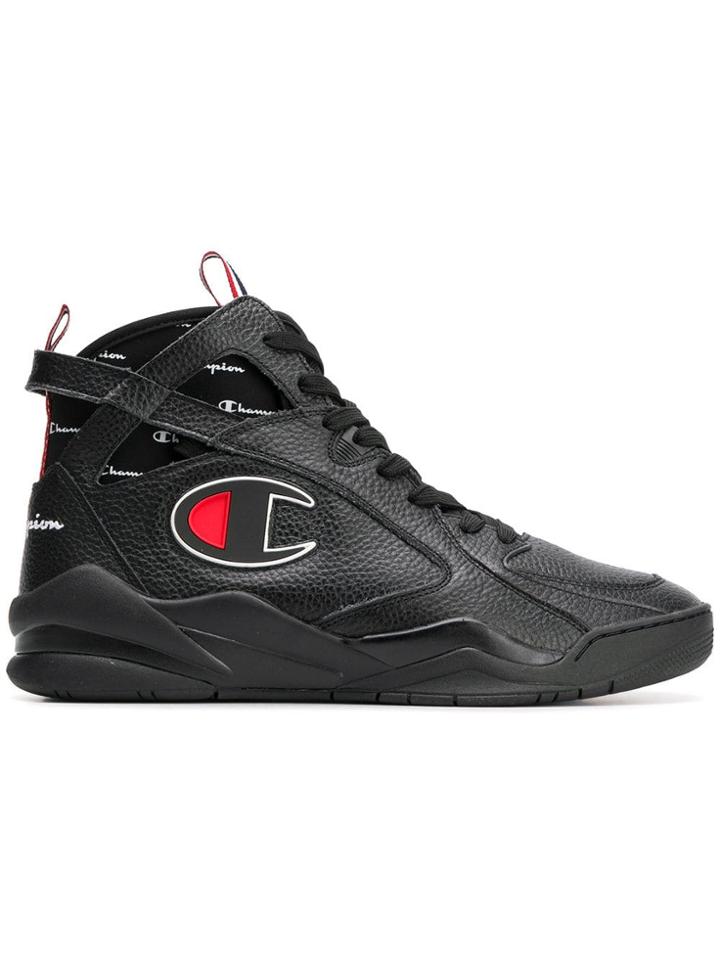 Champion Hi-top Lace-up Sneakers - Black