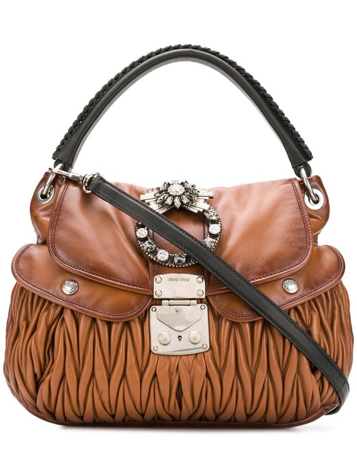 Miu Miu Miu Miu 5bc036vojo2b4k F0046 Leather - Brown