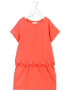 Chloé Kids - Broderie Anglaise Trim Dress - Kids - Cotton/spandex/elastane - 12 Yrs, Pink/purple