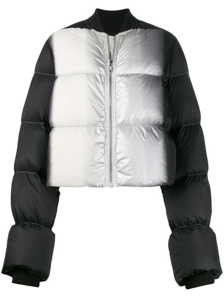 Rick Owens Colour Block Puffer Jacket - Black