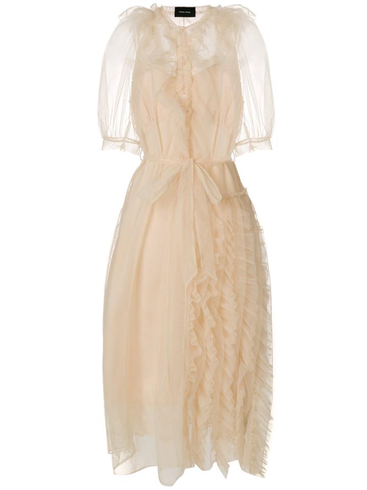 Simone Rocha Tulle Midi Dress - Nude & Neutrals