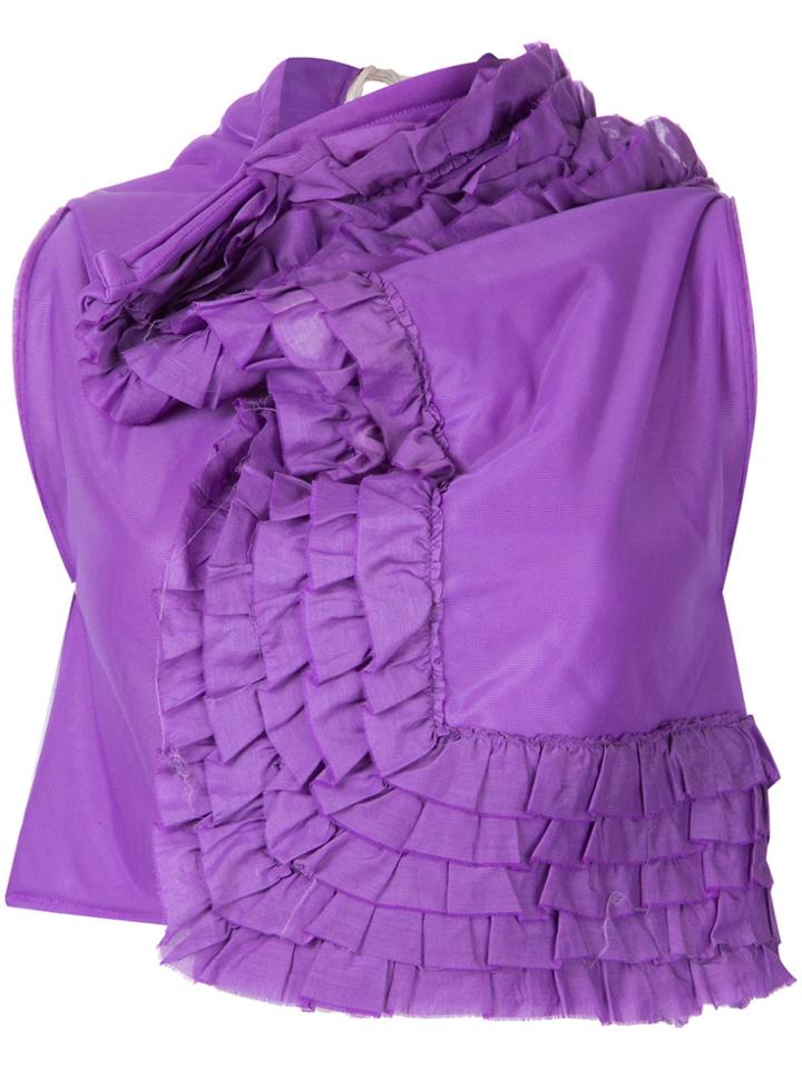 Comme Des Garçons Vintage Ruffled Blouse - Pink & Purple