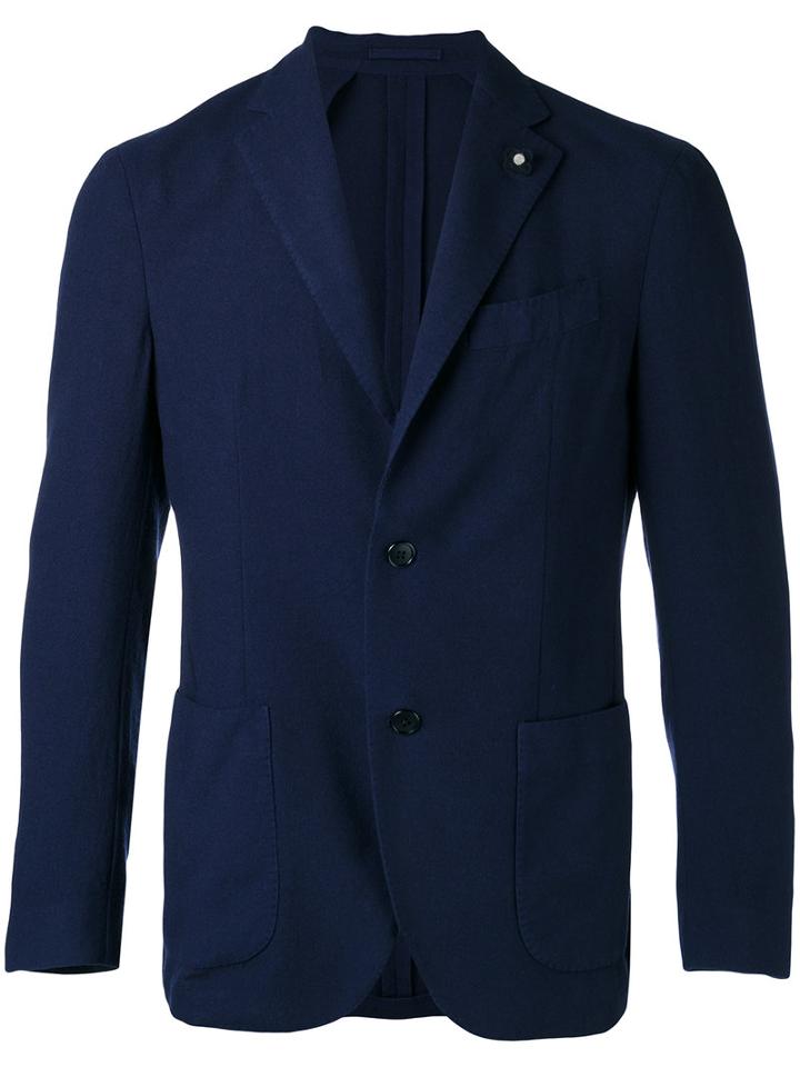 Lardini - Two Button Blazer - Men - Cashmere - 48, Blue, Cashmere