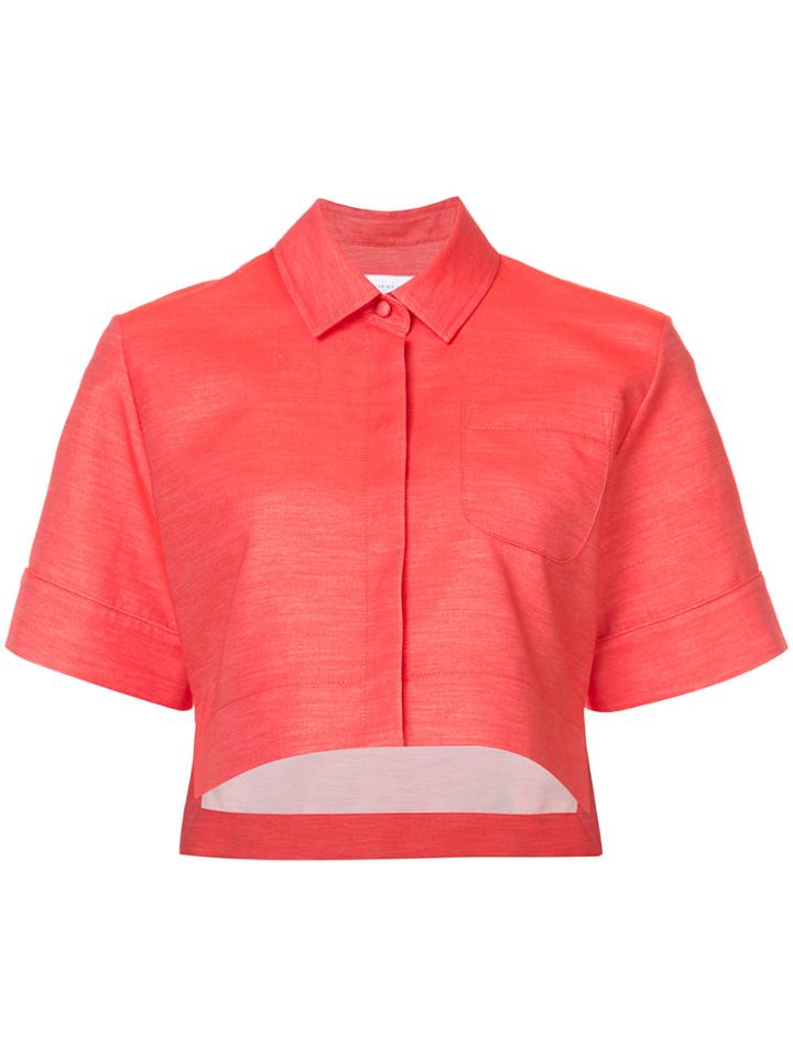 Marina Moscone Cropped Shirt - Red