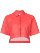 Marina Moscone Cropped Shirt - Red
