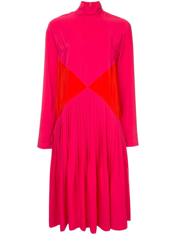 Cédric Charlier Turtle Neck Mid-length Dress - Pink & Purple