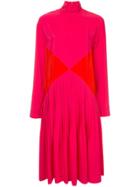 Cédric Charlier Turtle Neck Mid-length Dress - Pink & Purple