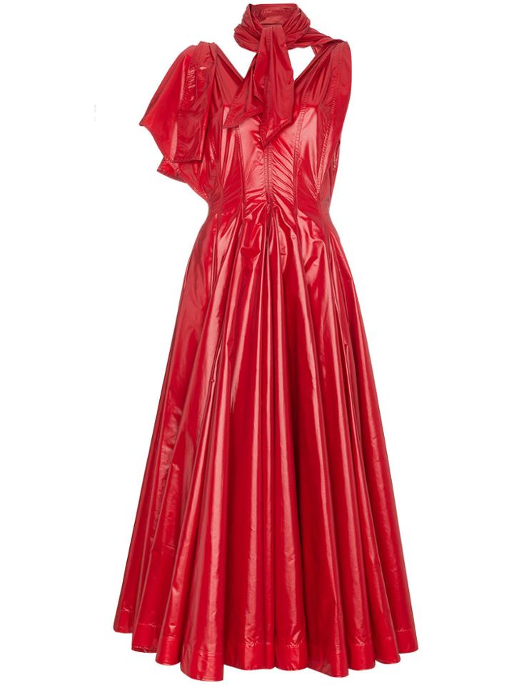 Calvin Klein 205w39nyc Neck Tie Flared Dress