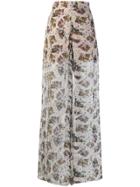 Iro Floral Print Palazzo Trousers - Neutrals