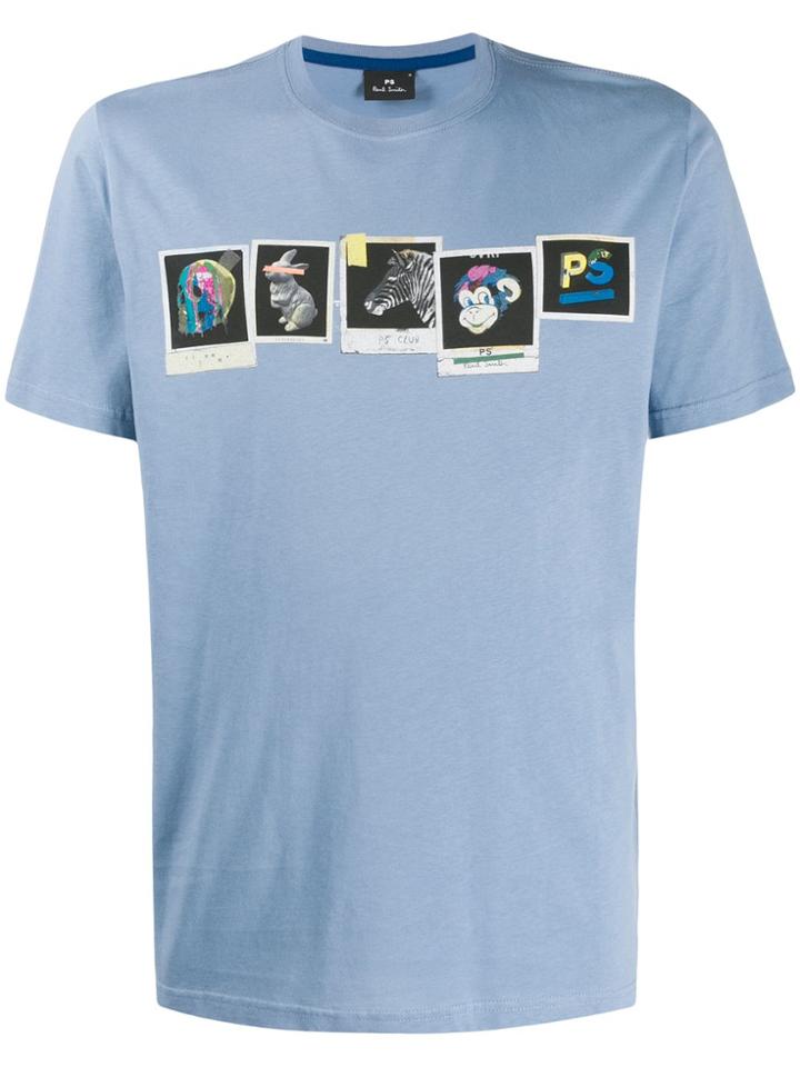 Ps Paul Smith Polaroid Print T-shirt - Blue