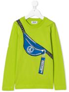 Moschino Kids Teen Printed Long-sleeved T-shirt - Green