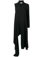 Mm6 Maison Margiela Asymmetric Shirt Dress - Black