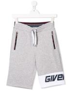 Givenchy Kids Logo Panelled Jogging Shorts - Grey