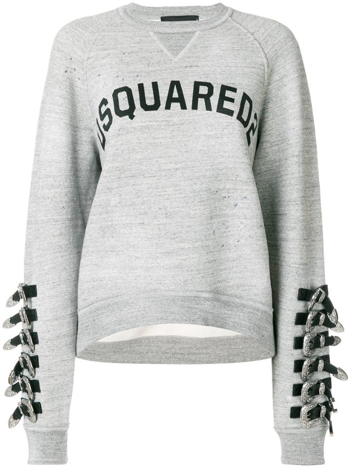 Dsquared2 Belt Embellished Sweatshirt - Grey
