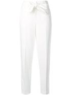 Ermanno Scervino Belted Tapered Trousers - White