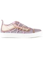Dsquared2 Mesh Panelled Sneakers - Pink & Purple