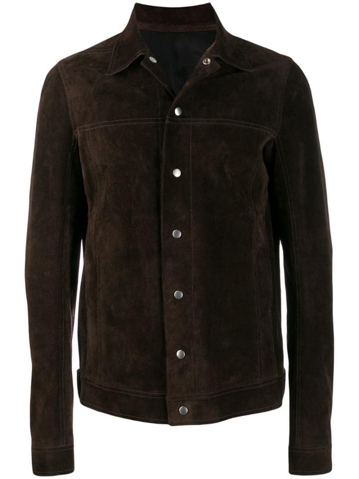 Rick Owens Suede Jacket - Brown