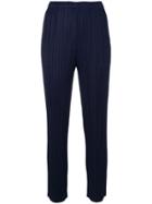 Pleats Please By Issey Miyake High Waisted Pleated Trousers - Blue