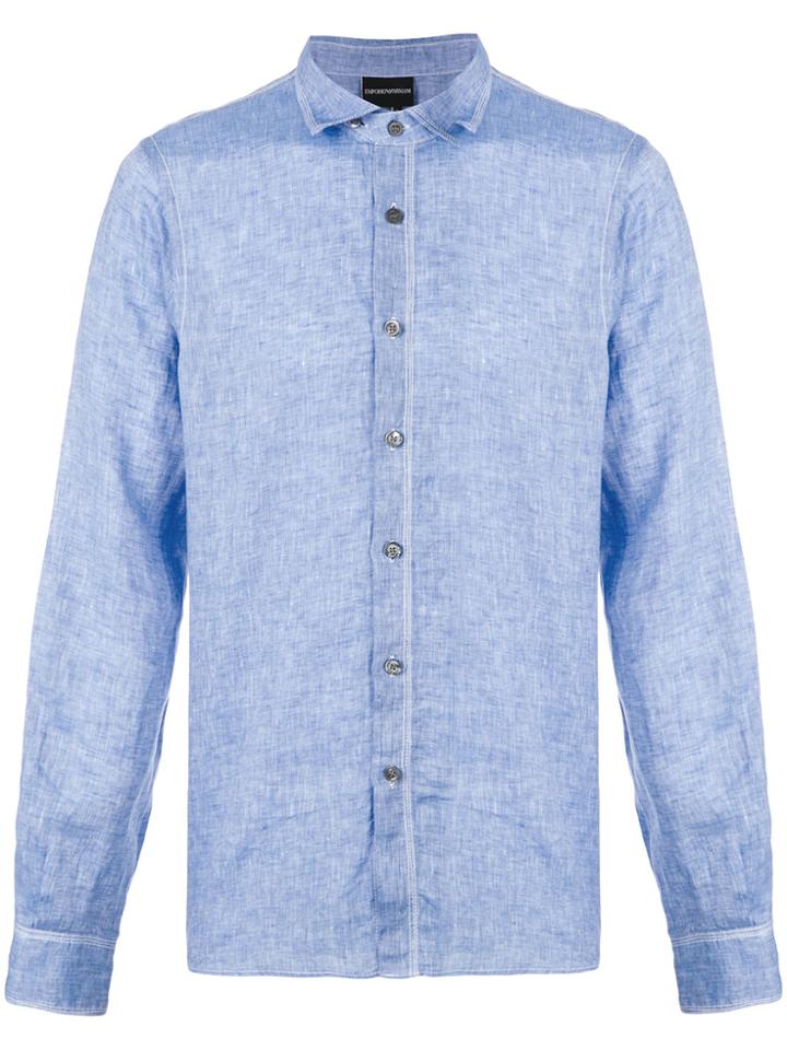 Emporio Armani Double-collar Shirt - Blue