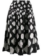 Marni Pixelated Print Midi Skirt - Black