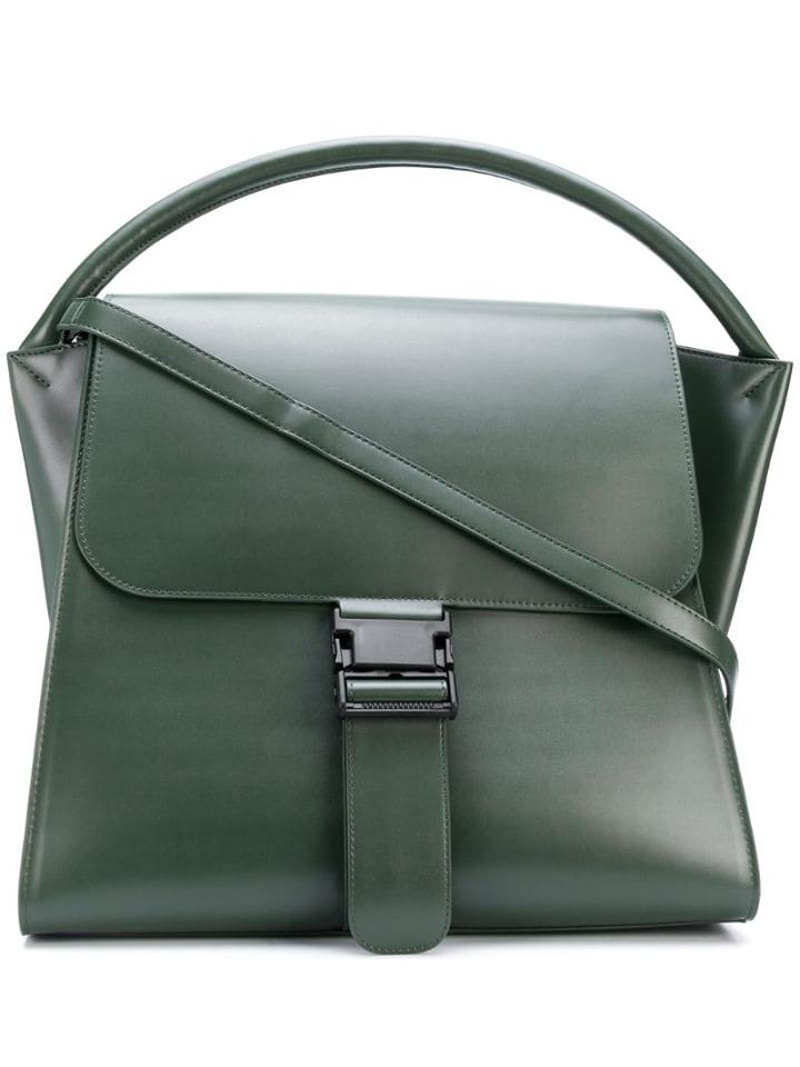 Zucca Broad Handle Tote Bag - Green