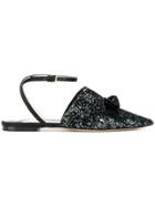 Jimmy Choo Temple Pointed Toe Flats - Grey