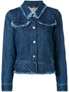 Twin-set Studded Denim Jacket, Women's, Size: 48, Blue, Cotton