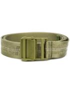 Off-white Satin Canvas Belt - Green