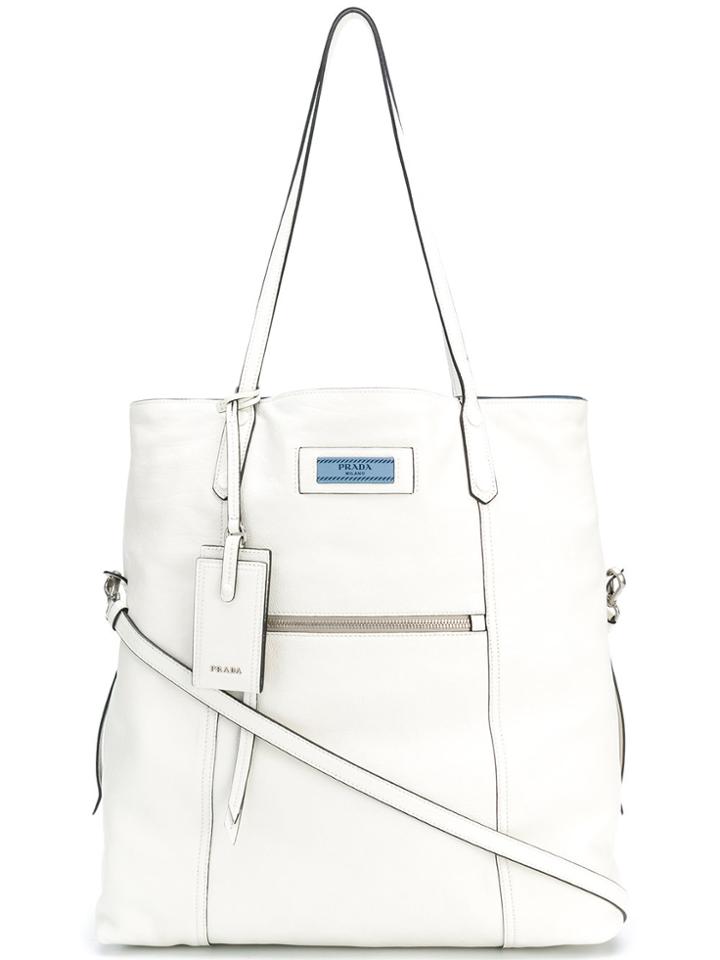 Prada Etiquette Leather Bag - White