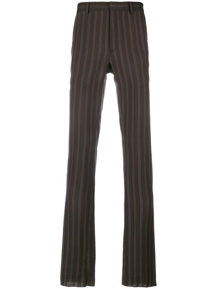Fendi Striped Trousers - Brown