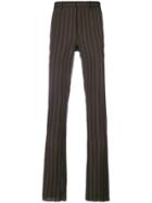 Fendi Striped Trousers - Brown