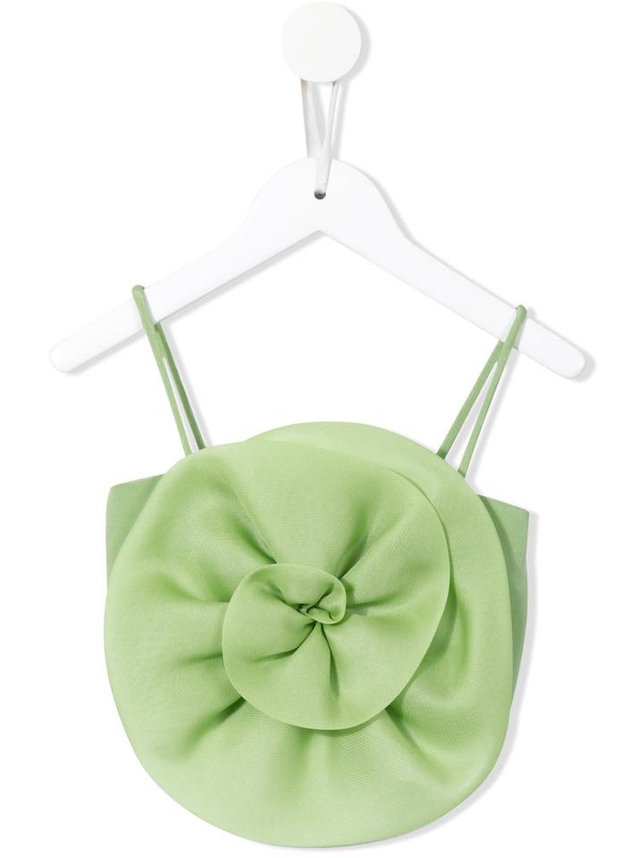 Little Bambah - Flower Tube Top - Kids - Silk Organza - 12 Yrs, Green