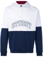 Stussy - Striped Hooded Sweatshirt - Men - Cotton - S, White, Cotton