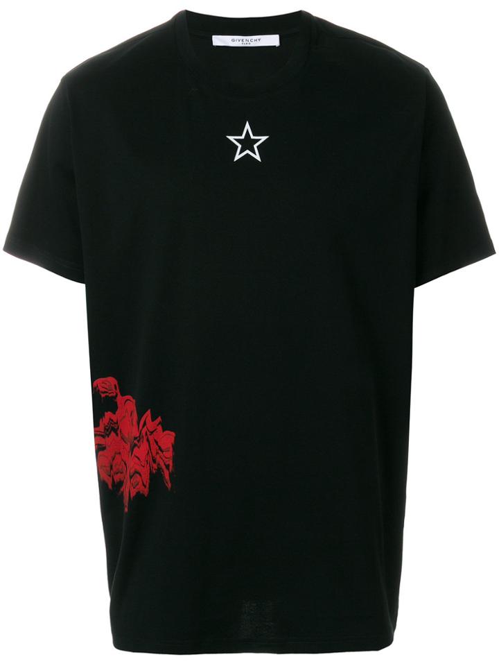 Givenchy Cathedral And Rose Print T-shirt - Black