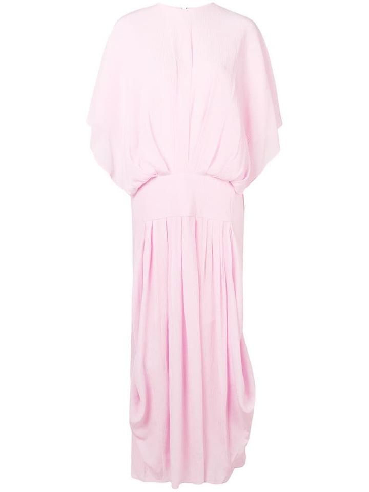 Jw Anderson Batwing Crinkle Maxi Dress - Pink