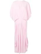Jw Anderson Batwing Crinkle Maxi Dress - Pink