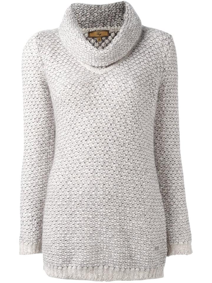 Fay Roll Neck Jumper, Women's, Size: Medium, Nude/neutrals, Alpaca/mohair/silk/lurex
