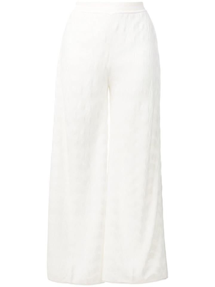 Missoni Cropped Palazzo Trousers - White