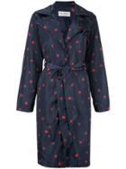 Être Cécile Polka Dot Trench Coat - Blue