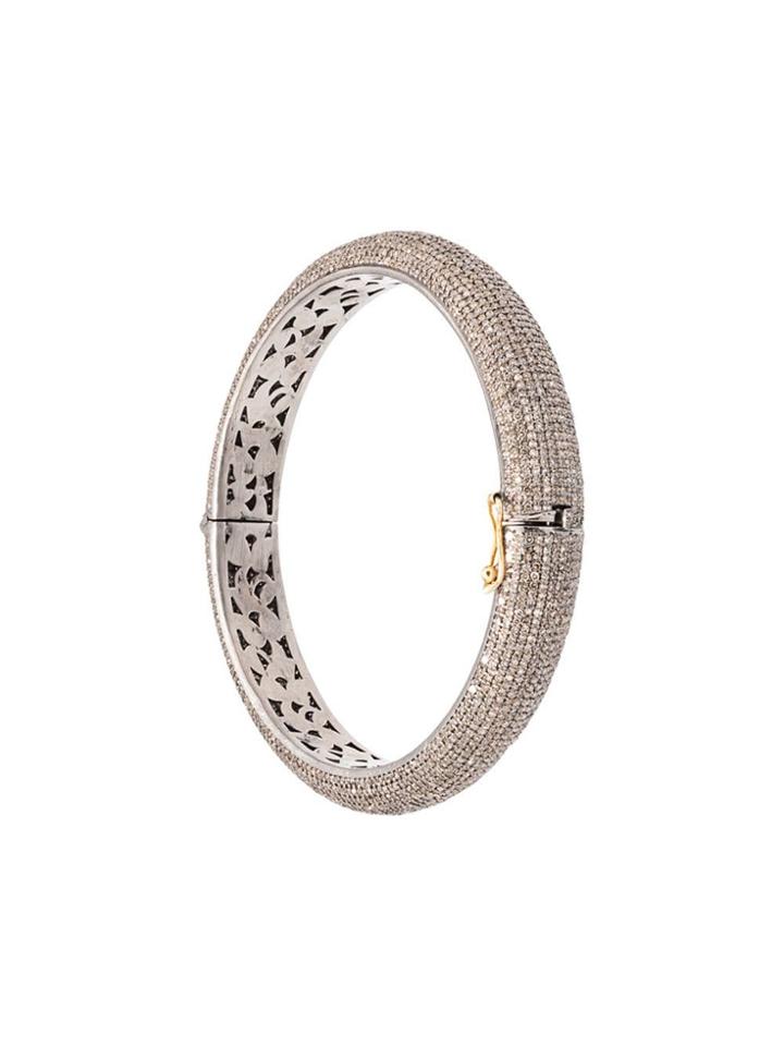 Jemma Sands Diamond Bangle - Silver