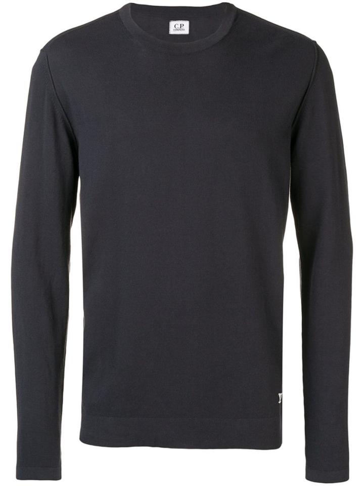 Cp Company Long-sleeve Fitted Sweater - Blue