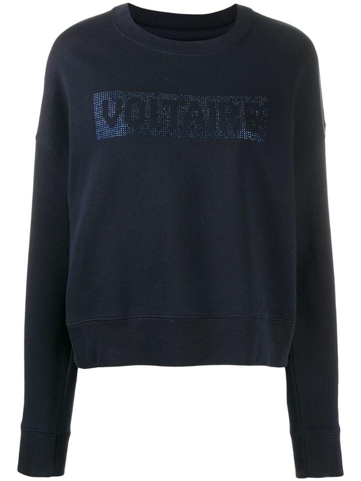 Zadig & Voltaire Crystal-embellished Sweatshirt - Blue