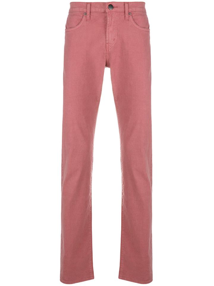 J Brand Kane Slim-fit Trousers - Pink & Purple